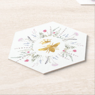 Wildblumen Bienendesign Untersetzer