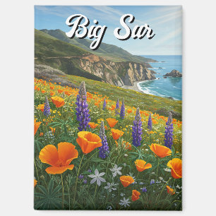 Wildblumen Big Sur Kalifornien Magnet