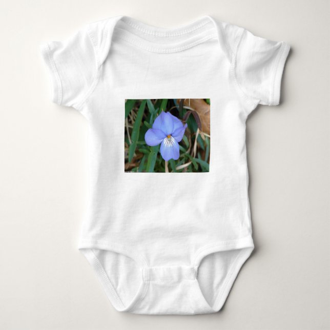 Wildblumen Birds-Foot Violet IV Hot Springs Gesche Baby Strampler (Vorderseite)