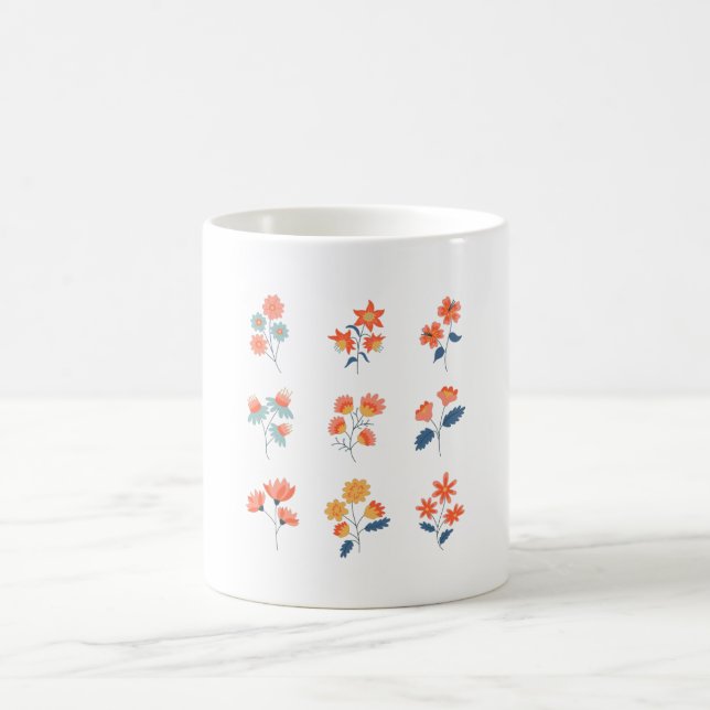 Wildblumen Blume Botanisch Kaffeetasse (Mittel)