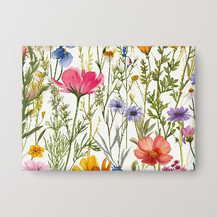 Wildblumen-Blumen-Baby-in-Blüte-Baby-Party-Frühlin Button