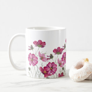Wildblumen Blumen, Botanischer Garten, Farbige Gif Kaffeetasse