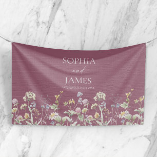Wildblumen Blumen Flor Garten Hochzeit Banner