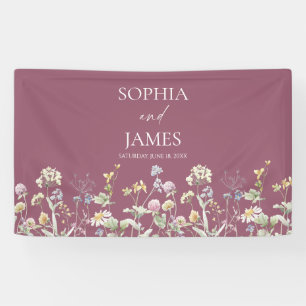 Wildblumen Blumen Flor Garten Hochzeit Banner