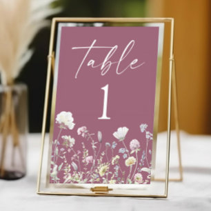 Wildblumen Blumen Floralgarten Hochzeit Tischnummer