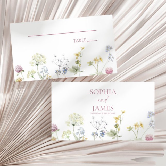 Wildblumen Blumen Hochzeit  Platzkarte (Von Creator hochgeladen)