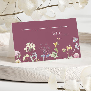 Wildblumen Blumen Hochzeit Platzkarte