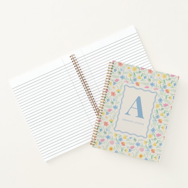 Wildblumen Blumen Personalisiert Notizbuch (Innenseite)