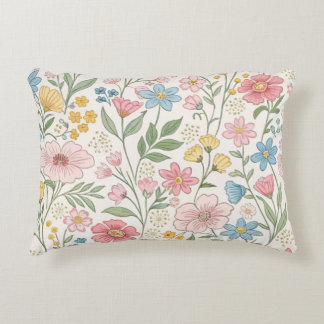 Wildblumen Blumen Sommer Muster Dekokissen