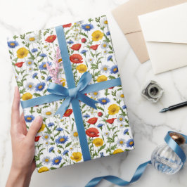 Wildblumen Blumenblüten Rustikale Farben Hübsch Geschenkpapier