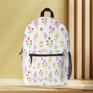 Wildblumen Blumengeflecht Niedliche Blume Bedruckter Rucksack