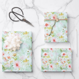 Wildblumen Blumengestein Geschenkpapier Set