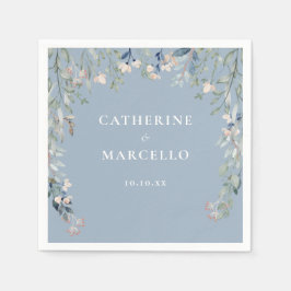 Wildblumen Blumenkaskade Dusty Blue Wedding Serviette