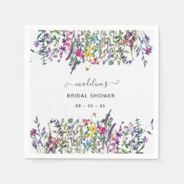 Wildblumen Blumenkohl Brautparty Serviette