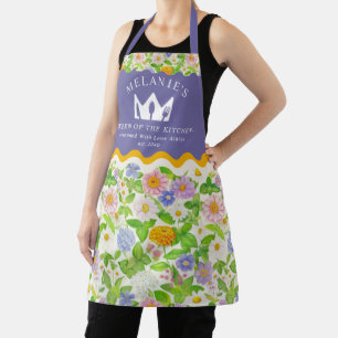 Wildblumen Blumenmuster Königin der Küche Schürze
