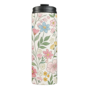 Wildblumen Blumensommermuster Thermosbecher