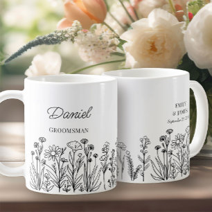 Wildblumen-Blumenstrauß-Trauzeuge in jeder Farbe g Kaffeetasse