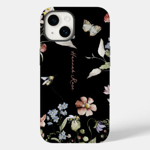 Wildblumen-Blüten-Hummel Monogramm Case-Mate iPhone 14 Hülle
