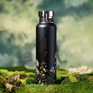 Wildblumen-Blüten-Hummel Monogramm Trinkflasche