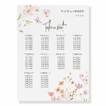 Wildblumen Blütenweißes Hochzeitssatteldiagramm