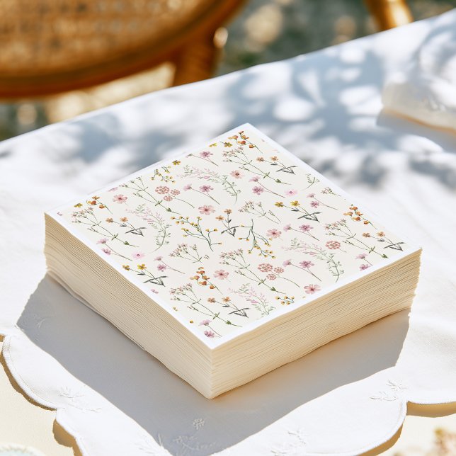 Wildblumen-Boho-Baby-Party Serviette (Von Creator hochgeladen)