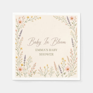 Wildblumen Boho Baby Shower Papier Servietten