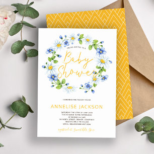 Wildblumen Boho-Botanik-Baby-Party Einladung
