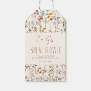 Wildblumen Boho Brautparty Danke im Blumenmeer Geschenkanhänger