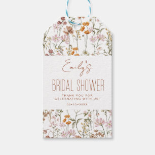 Wildblumen Boho Brautparty Danke im Voraus in Blüt Geschenkanhänger