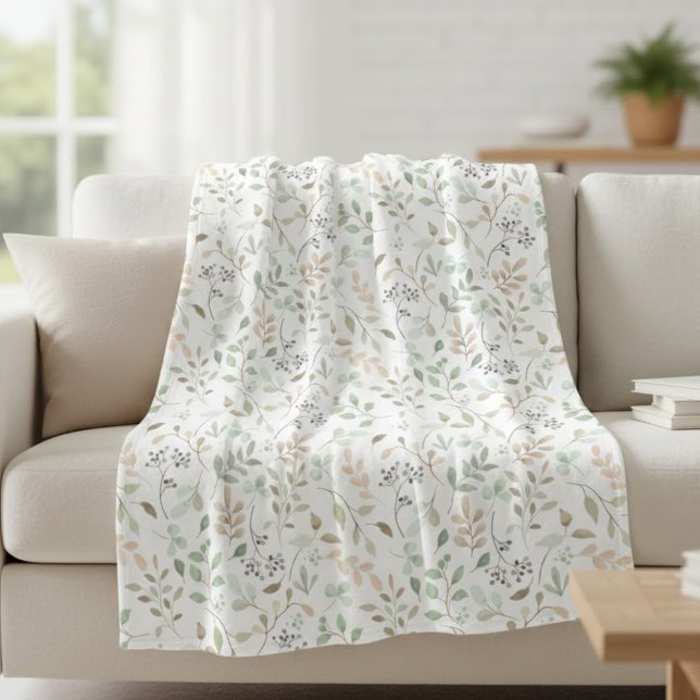 Wildblumen Boho  Fleecedecke (Von Creator hochgeladen)