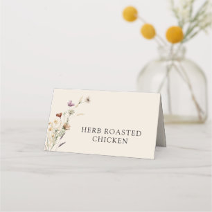 Wildblumen Boho Food Buffet Karten