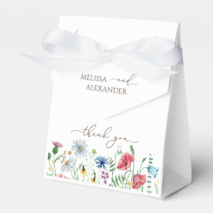 Wildblumen Boho Hochzeit Danke Geschenkschachtel