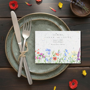 Wildblumen Boho Hochzeit Termin merken Save The Date