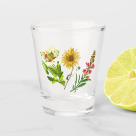 Wildblumen Boho Rustikal Schnapsglas