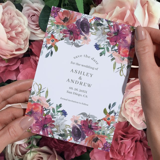 Wildblumen Boho Rustikale Hochzeit im Herbst Save The Date (Von Creator hochgeladen)