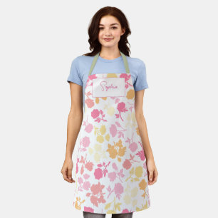Wildblumen Boho Stilistisch mit Aquarell Schürze