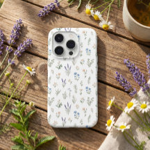 Wildblumen Botanical Blau Lavendel Floral Boho 