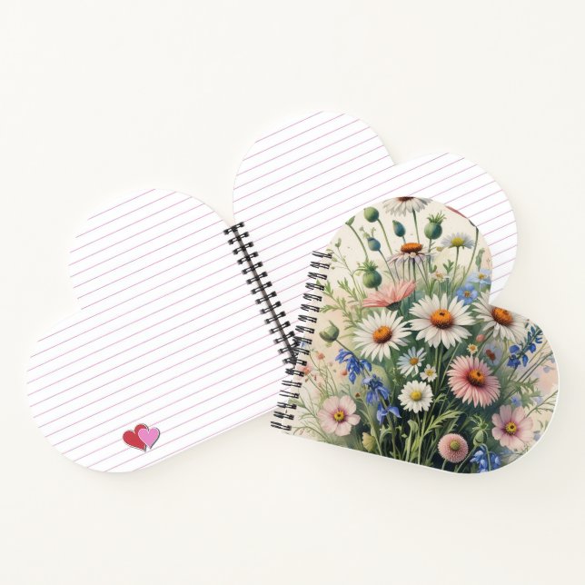 Wildblumen Botanical Spiral Notizbuch (Innenseite)