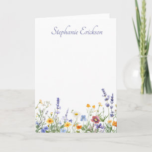Wildblumen-Botanik-Blumen-Lehrer-Papeterie