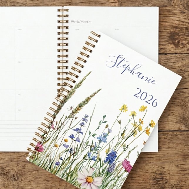 Wildblumen-Botanik-Cottagecore-Lehrergeschenk Planer (Wildflower botanical daily planner)