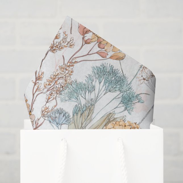 Wildblumen-Botanik Seidenpapier (Geschenktüte)