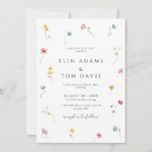 Wildblumen-Botanische-Blumen-Hochzeitseinladung