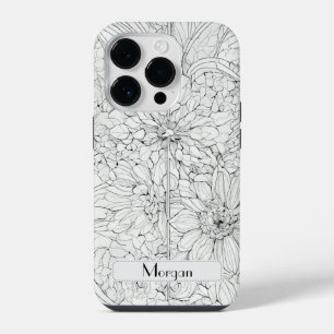 Wildblumen Botanische Florale Personalisierte iPhone 14 Pro Hülle