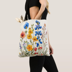 Wildblumen botanischer Garten Tasche