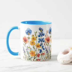 Wildblumen botanischer Garten Tasse