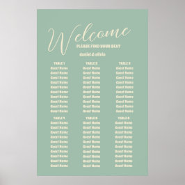 Wildblumen Botanischer Garten Weddin Seating Chart Poster