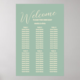 Wildblumen Botanischer Garten Weddin Seating Chart Poster