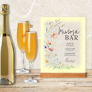 Wildblumen-Brautjungfernparty Mimosa-Bar Acrylschild