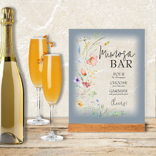 Wildblumen-Brautjungfernparty Mimosa-Bar Acrylschild