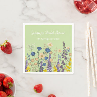 Wildblumen-Brautjungfernparty Serviette